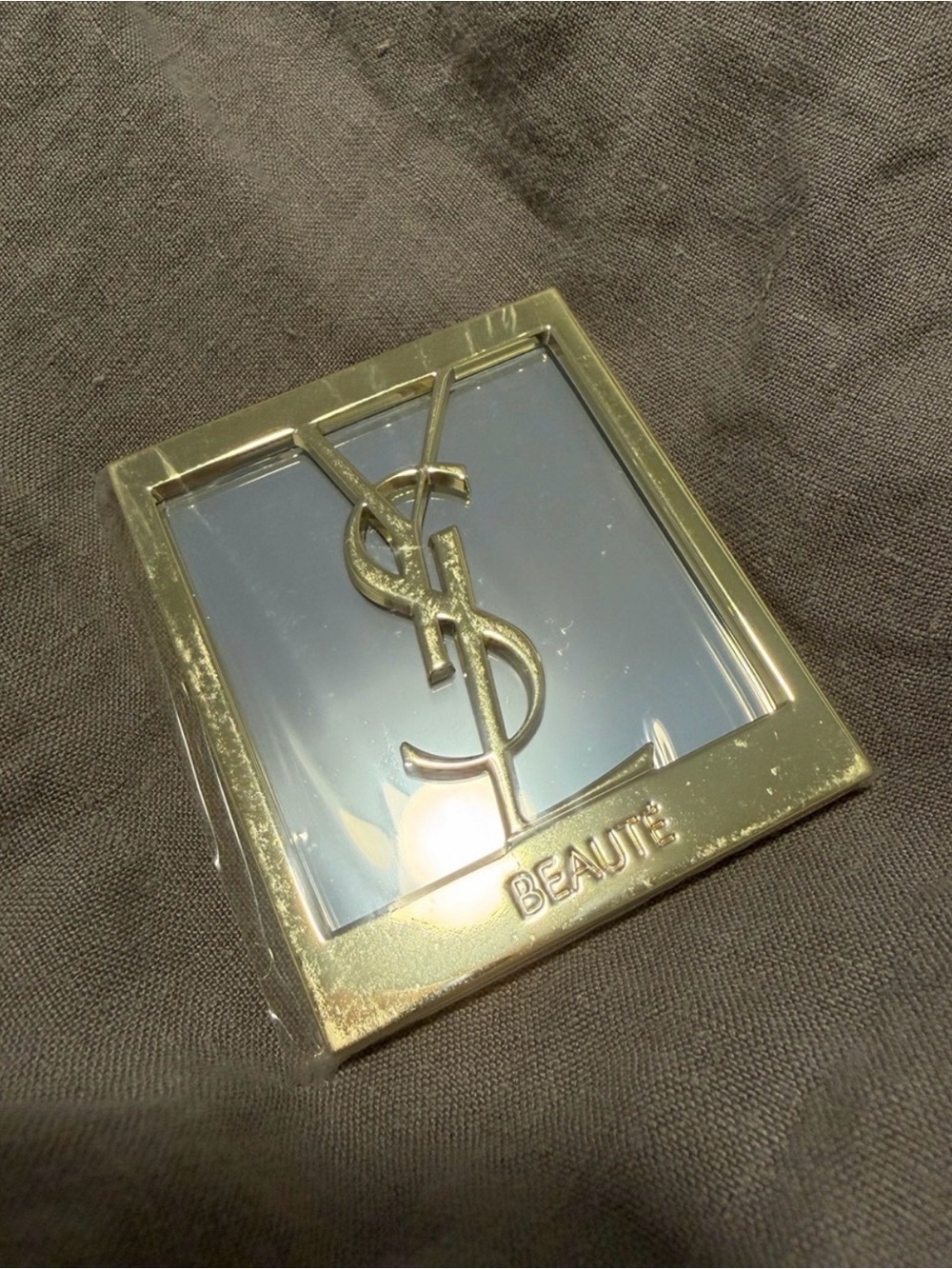 Yves Saint Laurent Gold Pocket Mirror